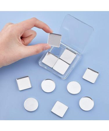 OLYCRAFT 80pcs Metal Make Up Pans: Round & Square Aluminum Tins for Eyeshadow, Blush, Lipstick - Travel Size Storage Jars - 26mm Round + 24mm Square - Buy Online on GoSupps.com