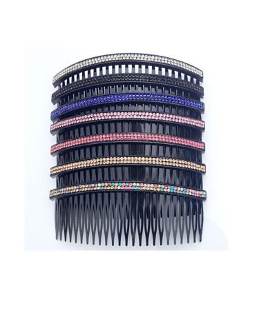 Ruihfas Fashion Women Rhinestone Hair Side Combs 5-Count - 24 Teeth Hair Comb Pin Clip - 4.72 Length - Buy Online on GoSupps.com