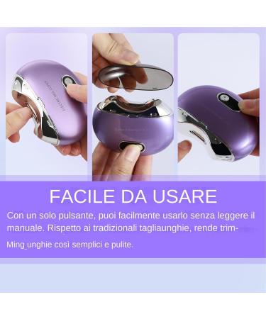 Electric Nail Clippers Electric Nail Clippers | Safety Nail Clippers | Rechargeable Nail Clipper with Light and 3 Speeds Nail Clipper with Digital LCD Display for Kids Elderly Purple - Buy Online on GoSupps.com