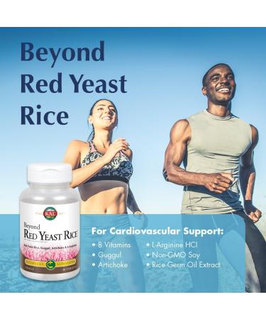 KAL Beyond Red Yeast Rice | Clinical Formula with B Vitamins Guggul Artichoke L-Arginine HCl 60 Tablets - Buy Online on GoSupps.com