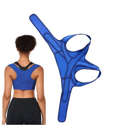 Spine Corrector Adjustable Back Brace | Back Stretcher Breathable Corrector for Men Teens Blue Small - Buy Online on GoSupps.com