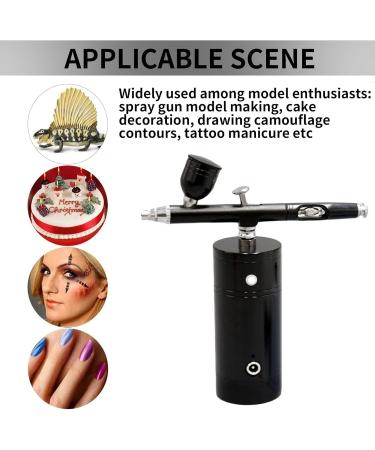 Mini Airbrush Compressor Multi-Purpose Airbrush Air Compressor Kit with USB Data Cable Dual Action Airbrush Kit for Makeup Cookies Cake Art Nail Tattoo Face Shoes - Buy Online on GoSupps.com