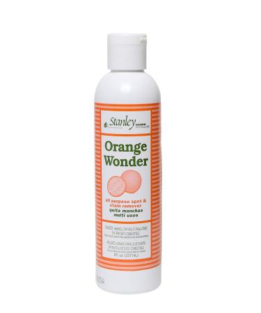 Stanley Home Products Orange Wonder All-Purpose Spot and Stain Remover - Eco-Friendly Oil & Grease Cleaning & Laundry Detergent For Baby & Kid's Clothing Carpet Furniture Couch & Car Interior 8 Fl Oz (Pack of 1)
