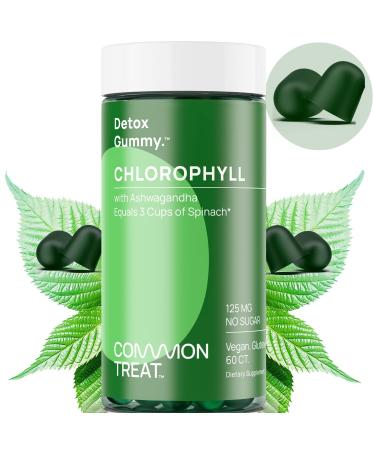 Chlorophyll Gummies  Energy Boost | Immune System Support | Internal Deodorant | With Ashwagandha | 0 Sugar, Vegan, 50% More Potent than (Pills, Liquid, Water Drops, Tablets, or Capsules) Apple Taste