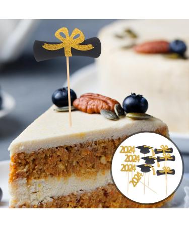 UPKOCH 24 Pcs Graduation Cake Toppers Graduation Cupcakes Picks 2024 Congrats Grad Cake Decor Graduation Party Decorations - Buy Online on GoSupps.com