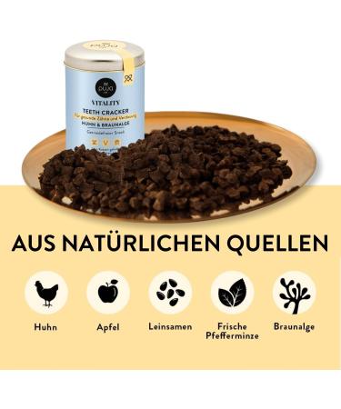 Puja Cat Snack - 100% Natural Dental Treats for Cats | Fresh Breath Healthy Teeth & Digestion | Chicken & Brown Algae | 150g Monthly Ration - Buy Online on GoSupps.com