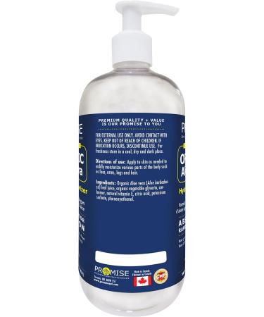 Promise Organic Aloe Vera Gel for Face Hair and Skin FAMILY SIZE 475 ML- Pure Aloe Vera Juice for Moisturizing Skincare After Sun Lotion for Sunburn Relief Keep Skin Healthy and Hydrated all Year Long 475 ml (Pack of 1) - Buy Online on GoSupps.com