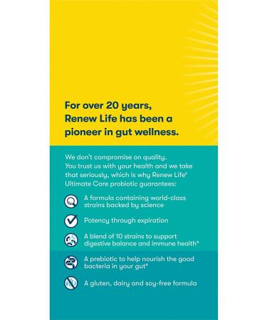 Renew Life Ultimate Flora Probiotic 200 Billion - 7 Packets (0.12 oz each) for Digestive Health - Buy Online on GoSupps.com