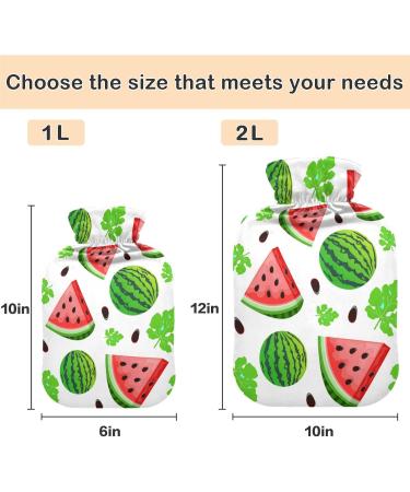 Buy Naanle Watermelon Hot Water Bottle - 1L Transparent Design for Pain Relief Warmth & Cold Therapy - Perfect Bed & Foot Warmer for Summer - Buy Online on GoSupps.com