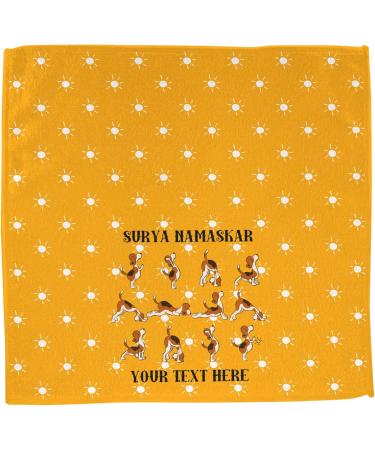 Personalized Yoga Dogs Sun Salutations Washcloth | YouCustomizeIt | Unique Gift for Dog Lovers & Yoga Enthusiasts - Buy Online on GoSupps.com