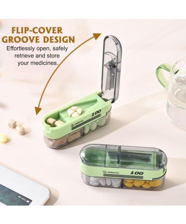 Portable Coupe Comprim Coupe Medicaments en 2 en 4 Coupe Pilule pour Petits et Grands Comprim s Coupe Compar Coupe-Comprim avec Compartiment de Rangement - Buy Online on GoSupps.com