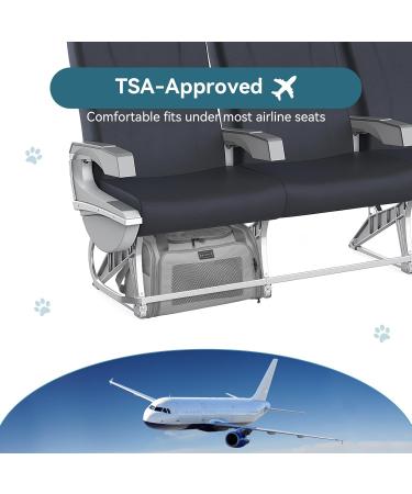 PetSfit Foldable Pet Transport Box - Portable Dog & Cat Carrying Bag with Expandable Bed | Travel-Friendly & Durable Gray Bag for Small Dogs & Cats - Buy Online on GoSupps.com