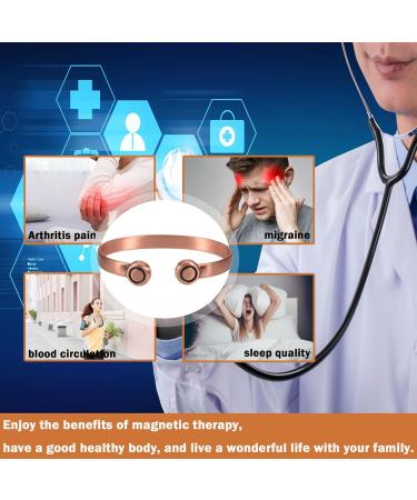 YINOX Magnetic Copper Bracelet for Arthritis | Adjustable Bangle with 6 Strong Magnets for Men & Women - 18cm (WCP-0331) - Buy Online on GoSupps.com