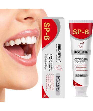 SP6 Ultra Whitening Toothpaste 120g Probiotics Clear White Toothpaste Deep Cleaning Oral Care Toothpaste SP6 probioticss Toothpaste for fresh breath confident smile - Buy Online on GoSupps.com