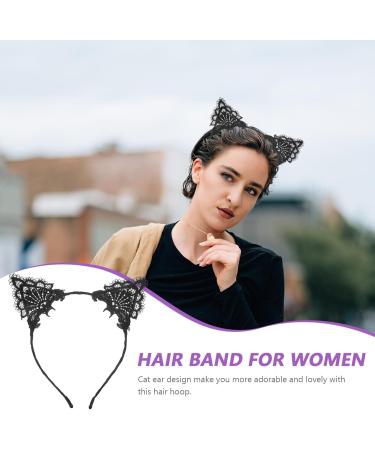 Frcolor Lace Cat Ears Headband Headpiece for Party Costume - Buy Online on GoSupps.com
