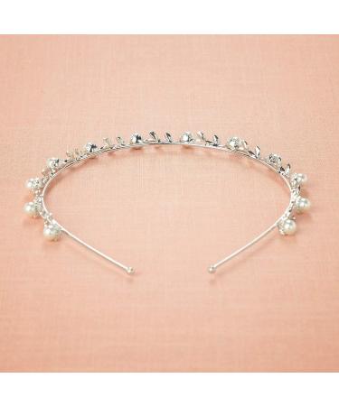 Silver Pearl Flower Girl Headpiece for Wedding & Birthday Party - SWEETV Princess Hair Accessory - Buy Online on GoSupps.com