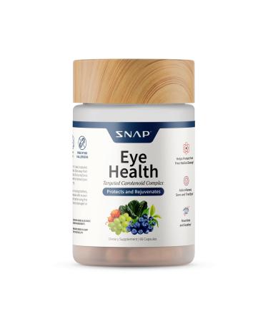Snap Supplements Eye Health Capsules with Lutein, Zeaxanthin, Bilberry & Lycopene Supports Vision, Eye Function & Overall Eye Health 60 Capsules