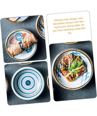 3pcs Japanese Sauce Dish Soy Dip Dish Small Vinegar Bowls Round Seasoning Dish Condiment Dish Pinch Bowls Trifle Bowl Chips and Dip Serving Dish Small Ceramic Bowls Snack re-usable 8.5x8.5CM Blue - Buy Online on GoSupps.com
