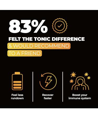 Tonic Health High Dose Immunity Drink Immune Booster Sachets Multivitamins High Strength Mix of Vitamins C D Zinc & Plant Extracts 10 Count - Lemon & Ginger - Buy Online on GoSupps.com