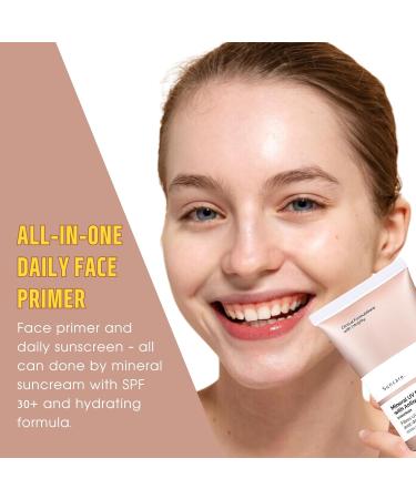 Face Sunscreen SPF 30 Mineral UV Filters Sun Cream SPF 30 with Antioxidants & SPF Primer Mineral Sunscreen SPF Face Moisturiser Water & Sweat Resistant Broad Spectrum UVA/UVB Protection - Buy Online on GoSupps.com