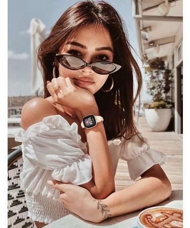 Minyee Braided Bands for Fitbit Versa 3/Sense - Light Khaki Small | Elastic Stretchy Nylon Wristband | Slim Designer Replacement Bracelet - Buy Online on GoSupps.com