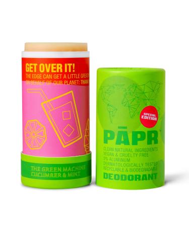 PAPR - Nature Powered Clinically Proven All Natural Deodorant in Zero Waste Paper Packaging (Green Machine)