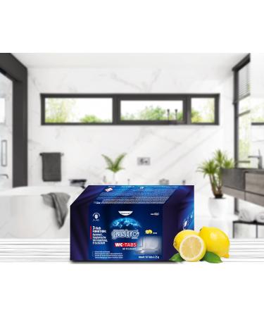 Schillings Gastro Global Toilet Cleaning Tablets Lemon Fragrance 3-Phase Formula for Toilet Urinal Bidet & Cistern (50 Pieces) - Effective International Shipping - Buy Online on GoSupps.com