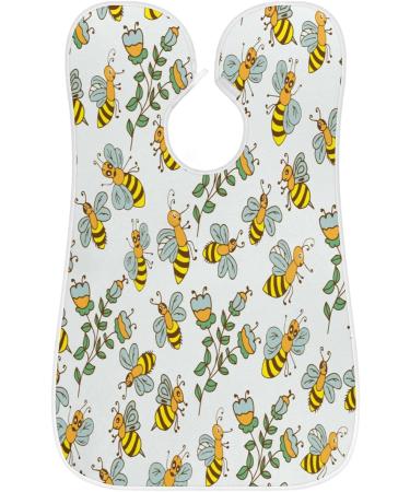 Beard Bib Apron for Men | Non-Stick Waterproof Hair Catcher & Grooming Cape with Cute Bee Design - Buy Online on GoSupps.com