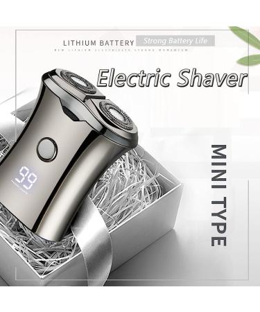 Electric Mini Travel Shaver for Men - Pocket Size Washable Razor | Rechargeable Cordless Shaving - Silver - Buy Online on GoSupps.com
