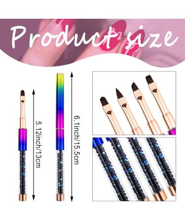 4 Pack Nail Art Clean Up Brushes - Nail Polish Remover Brush Set for Design & Mistake Cleaning - Buy Online on GoSupps.com