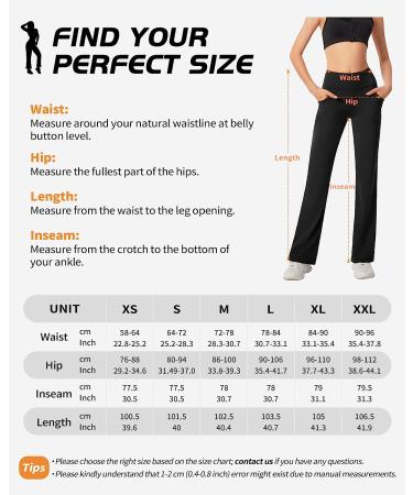 CAMBIVO High Waist Flare Yoga Pants for Women - Black Medium | Workout Leggings with Pockets and Tummy Control - Buy Online on GoSupps.com