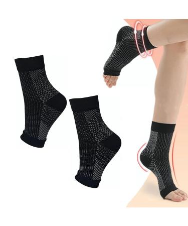 Ergonomical Sock Sleeve Ankle Brace - Breathable Cycling Support (S/M) - Black - Buy Online on GoSupps.com
