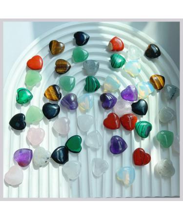 XIANNVXI 50 Pcs Heart Shaped Crystals Decor - Multicolour Love Puff Assorted Stones for Room Wedding Anniversary Decoration - Buy Online on GoSupps.com