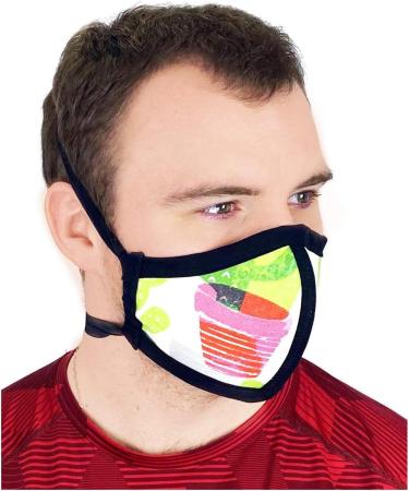 Buy Made in USA Four Layer Cloth Face Mask - Ear Saver Adjustable Potted Plant Design - Adult Original Cut Fast International Shipping - Buy Online on GoSupps.com