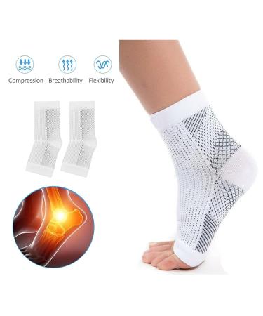 AWAVM 5 Pairs Neuropathy Socks Plantar Fasciitis Socks Neurosocks Compression Socks for Women & Men Ankle Support Brace for Sprained Ankle Breathable Anti-Slip Soothe Socks for Pain Relief (S/M) (M) M White - Buy Online on GoSupps.com
