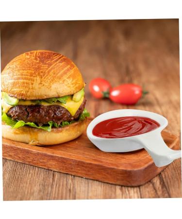 Ciieeo 4pcs Ceramic Chopstick Rest Mini Kitchen Utensils Spice Dishes Ceramic Serving Plates Fruit Plate Mini Appetizer Dish Ceramic Sauce Bowl Chinese Japan Ceramics White Cake 9X7.5X2CM White - Buy Online on GoSupps.com