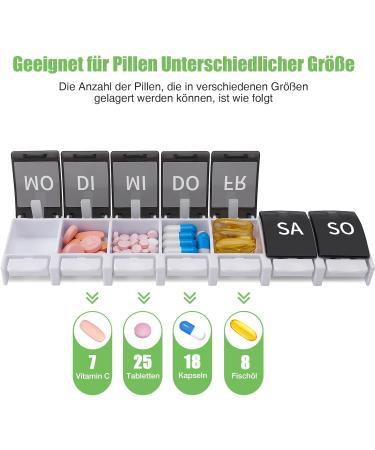 7-Day Pill Organizer - Opret Tablet Box Rainbow Medication Storage Compact & Travel-Friendly - Buy Online on GoSupps.com