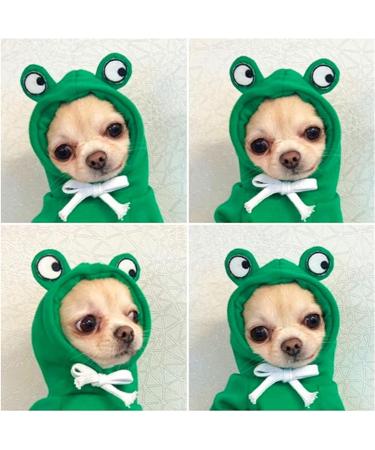 Frieyss Cute Green Dog Hoodie - Dog Fleece Sweater for Dogs Puppy Coat (X-Large) - Buy Online on GoSupps.com