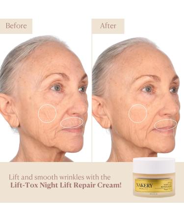 Nakery Lift-Tox Night Cream for Women - Overnight Anti Wrinkle Face Cream for Firmer & Smoother Complexion - Hydrating Night Cream for Women with Crepey Skin - Rich Night Face Cream for Mature Skin Original - Buy Online on GoSupps.com