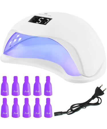 Nail Dryer UV Lamp 24 Dual LEDs Display Timer 48W White 2-Part Hybrid Gel Nail Design 6462