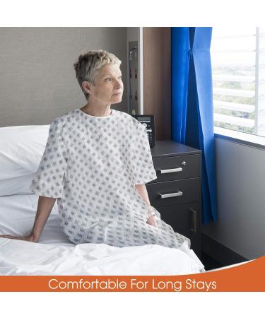 Talvania Unisex Hospital Gown | Back Ties | Fits up to XXL | Patient Gowns - Buy Online on GoSupps.com