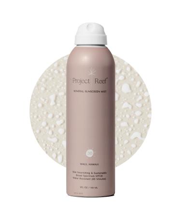 SPF 30 Mineral Sunscreen Spray - Non-Aerosol Reef Safe Zinc Sun Block w/ Natural Ingredients No White Cast Sunscreen for All Skin Types