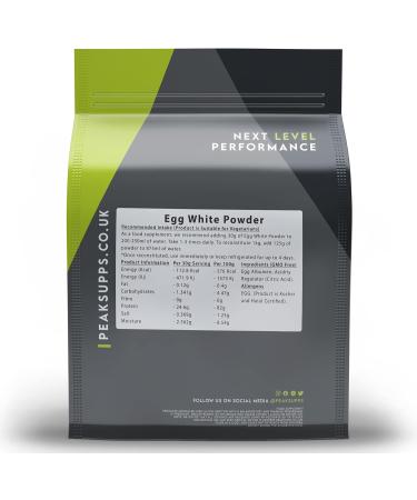 Egg White Powder - High Protein for Muscle Growth - Vegetarian Halal Kosher (500g) - Buy Online on GoSupps.com