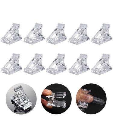 AONAT 10 pieces of polygel nail clip nail tool clip transparent nail tip clip nail tips clips nail clips for DIY plastic clip manicure clip - Buy Online on GoSupps.com