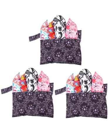 Minkissy 12 pth washable aunt towel reusable pads fabric bandage menstruation washing pads super absorbent fabric pad Miss The outer layer consists of printed
