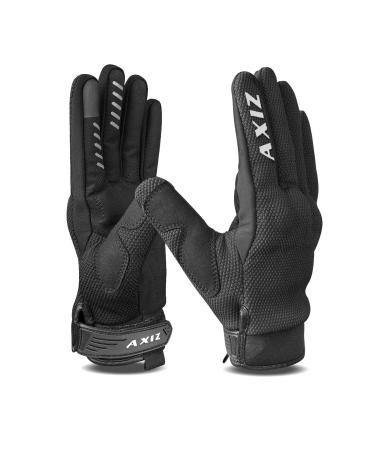 AXIZ Motorcycle Gloves for Men and Women - Touch Screen Tactical Gloves for Men, Shooting Gloves for Men - Airsoft Gloves for Paintball, Riding, Combat Black Large