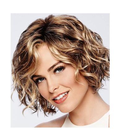 Buy Natural Ombre Short Hair Wig for Women - Blonde & Brown Full Wig | Perfect for All Occasions - Buy Online on GoSupps.com