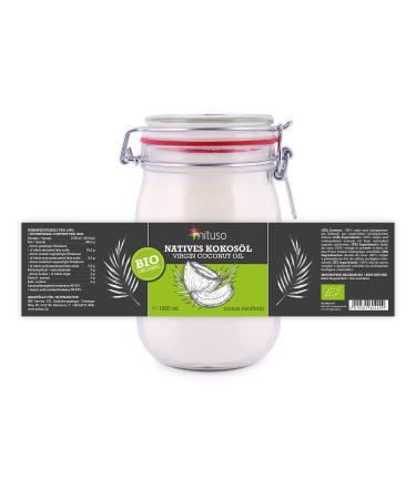 Mituso Organic Virgin Coconut Oil - Pack of 3 (1000ml Each) in Swing Top Jar | Premium Quality for Cooking & Skincare | International Shipping - Buy Online on GoSupps.com