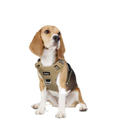 Funfox dog harness for medium -sized dogs no pull dishes adjustable disheset medium dog anti -train breast harness dog medium dog safety harness breathable dog harness m brown