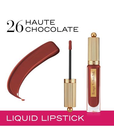 Bourjois Rouge Velvet Ink Lipgloss 26 Haute Chocolate - Long-Lasting Matte Finish | International Shipping Available - Buy Online on GoSupps.com
